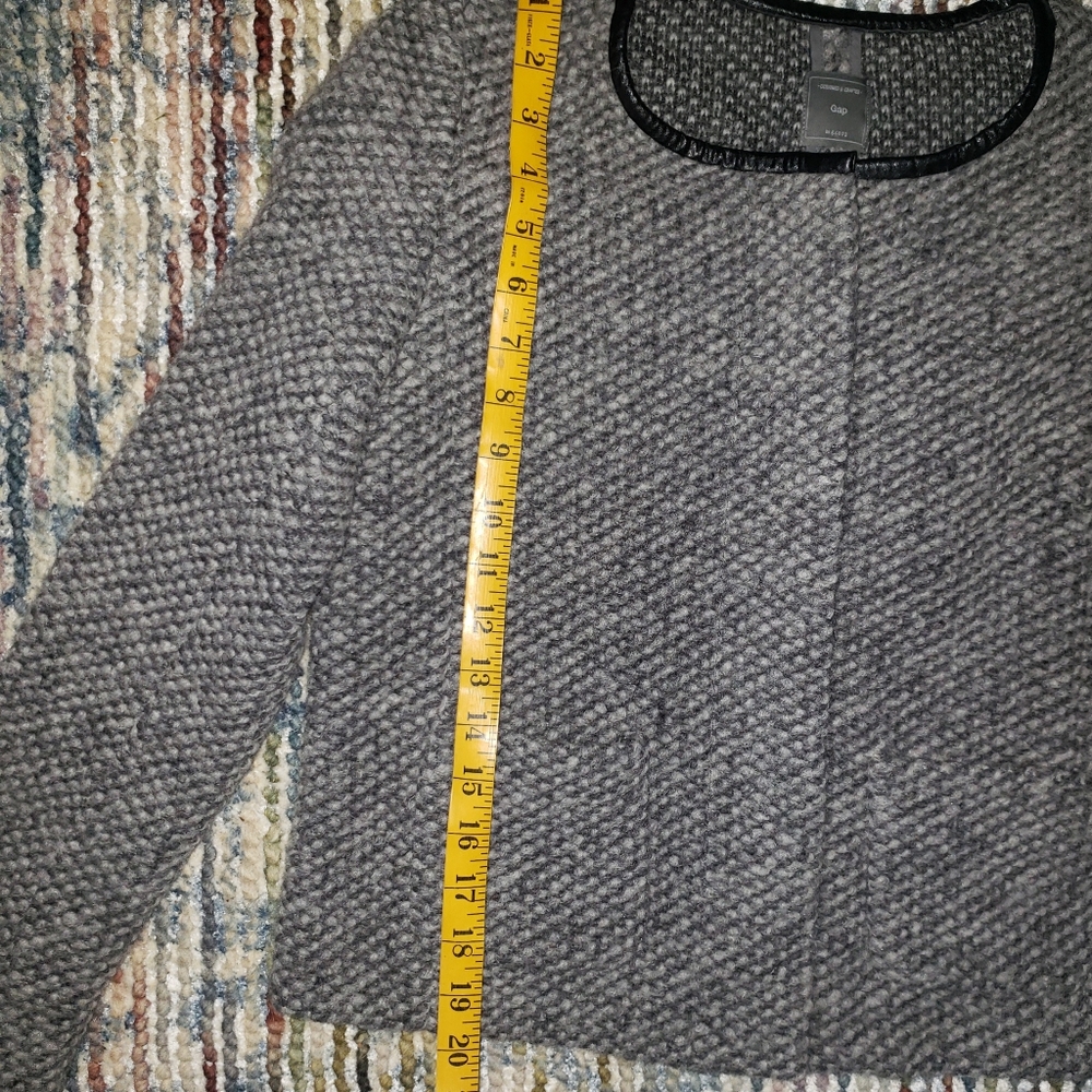 NWT GAP Wool/ Faux Leather Trimmed Jkt Size 6 - Picture 4 of 10